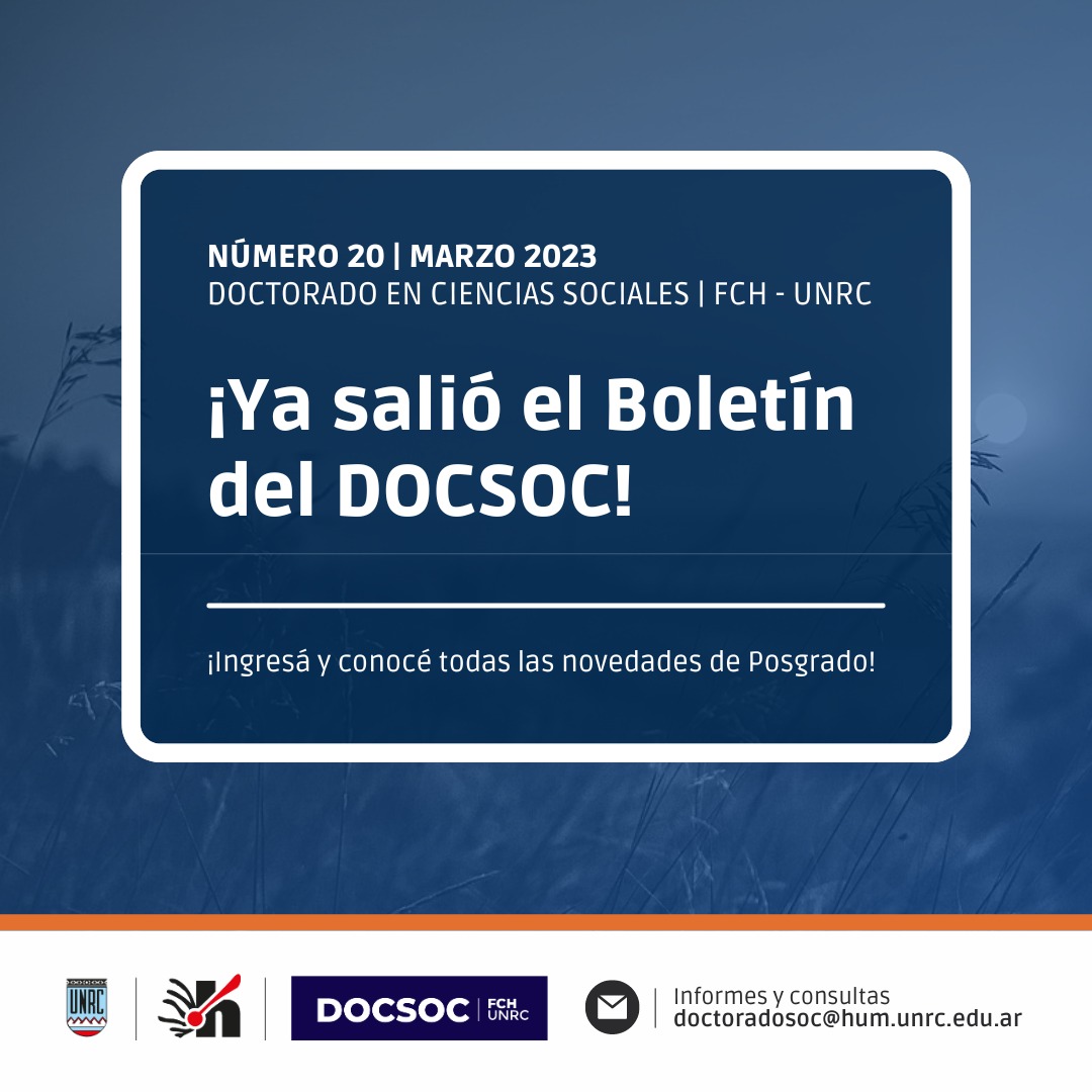 Boletin del DocSoc N°20 – Marzo 2023