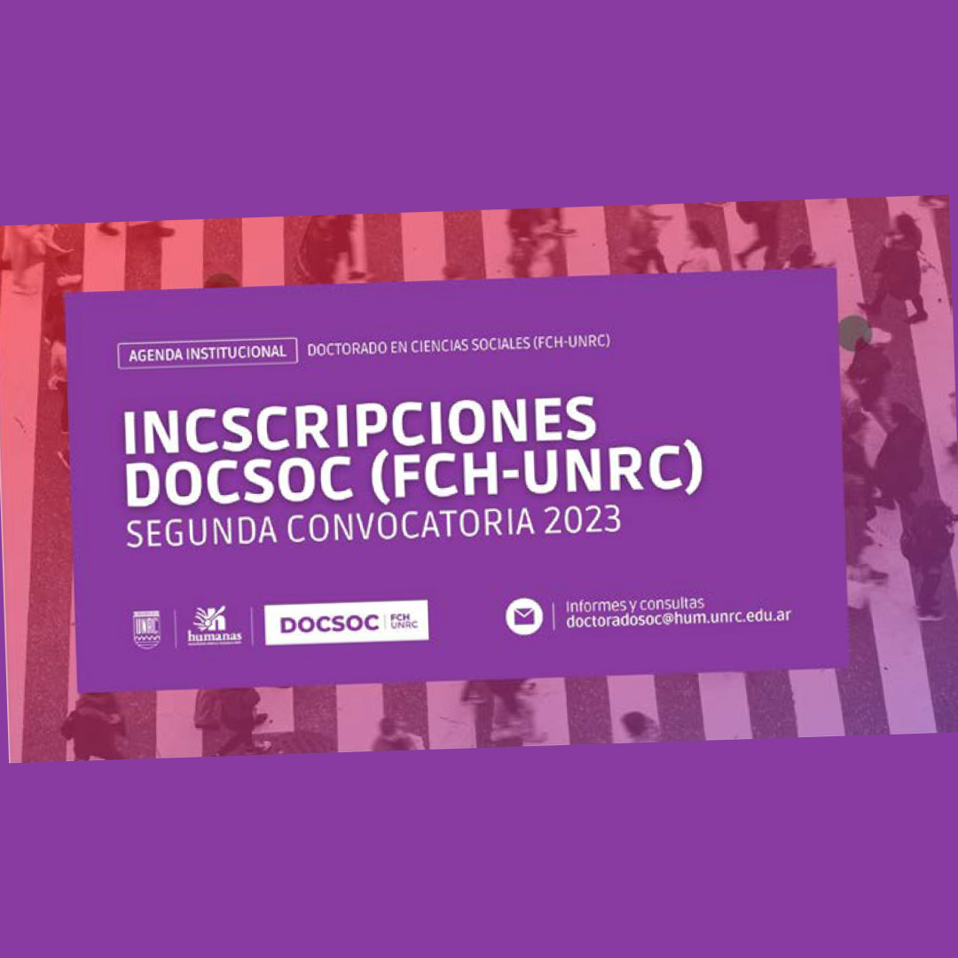 Inscripciones al DOCSOC – Segunda Convocatoria 2023