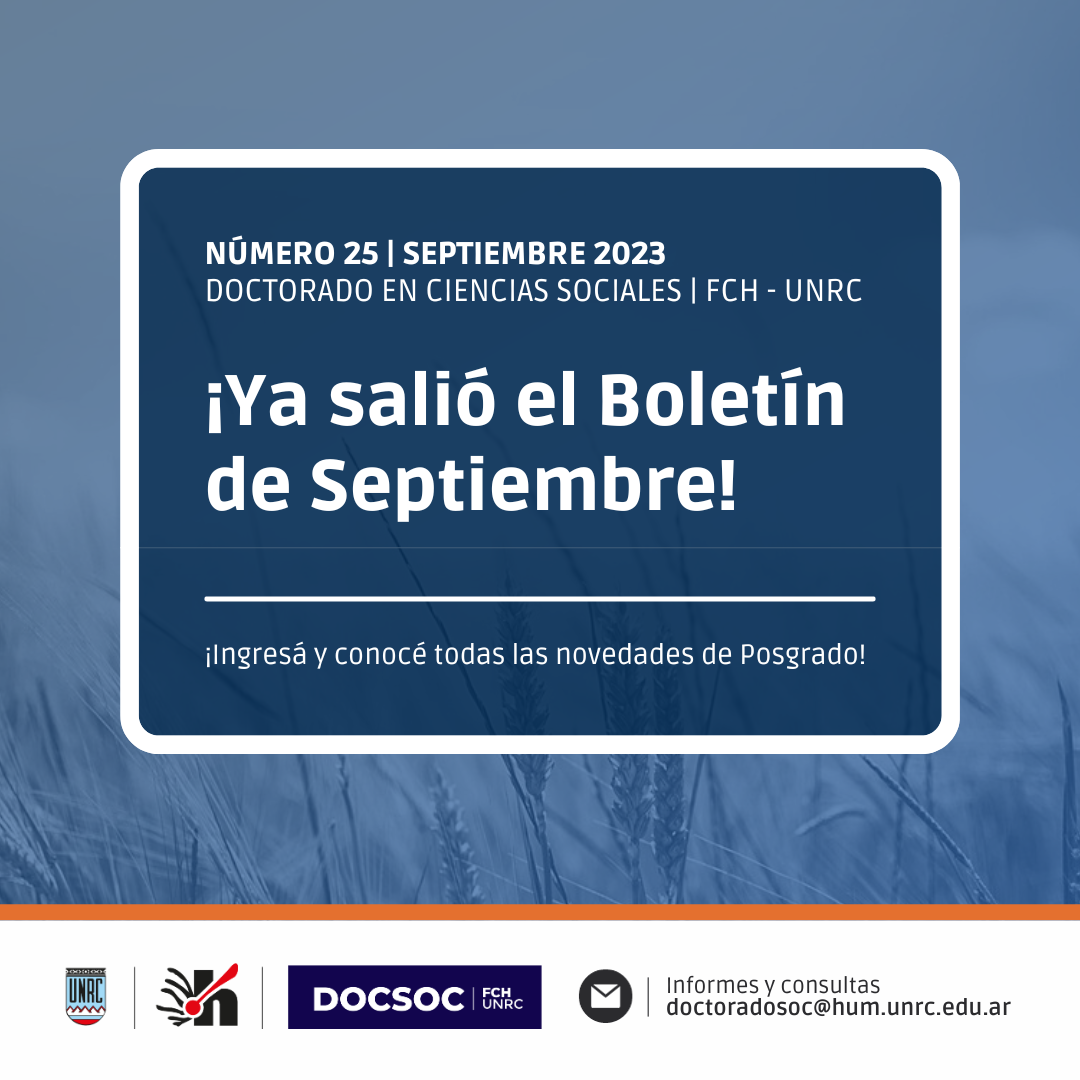 Boletín el DocSoc N°25 – Septiembre 2023