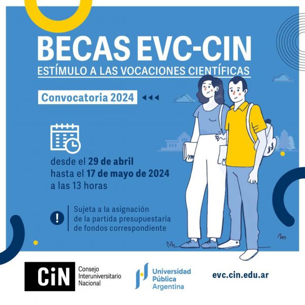 Nueva convocatoria para Becas de Estímulo a las Vocaciones Científicas  2024