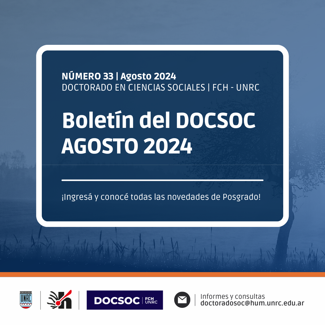 Boletín el DocSoc N°33 – Agosto 2024