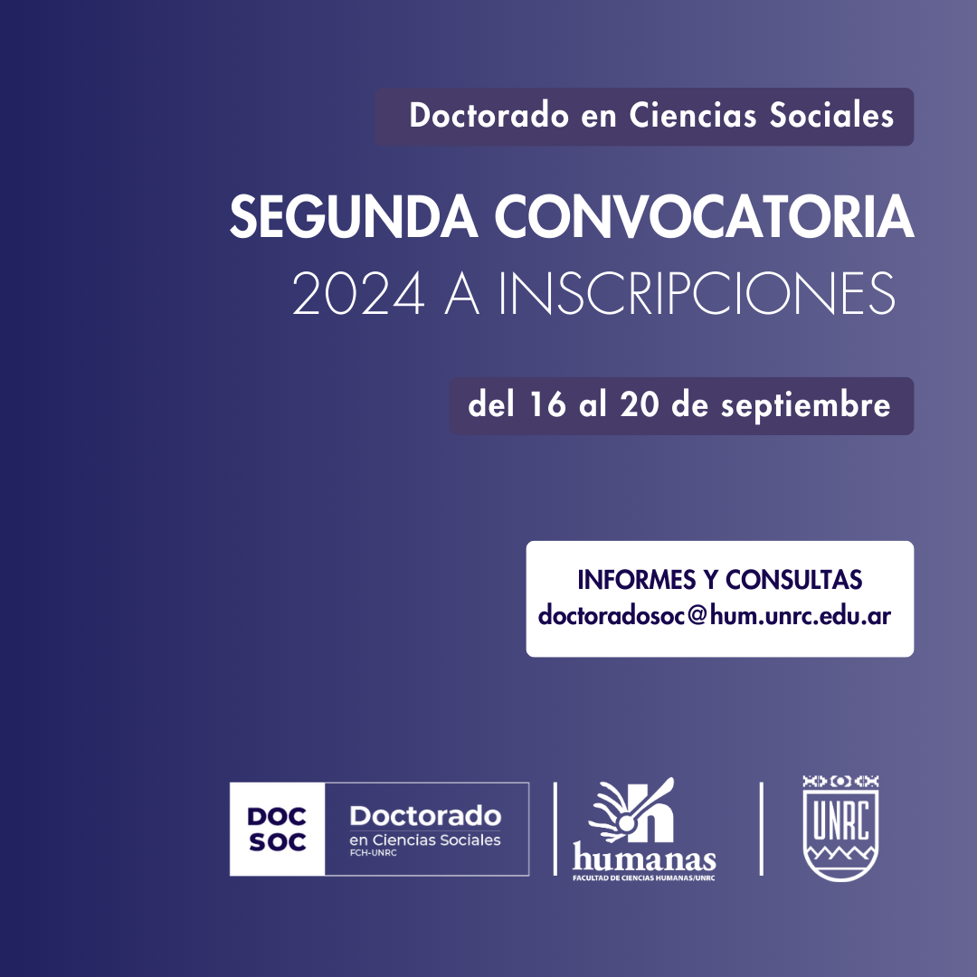 Inscripciones al DOCSOC – Segunda Convocatoria 2024