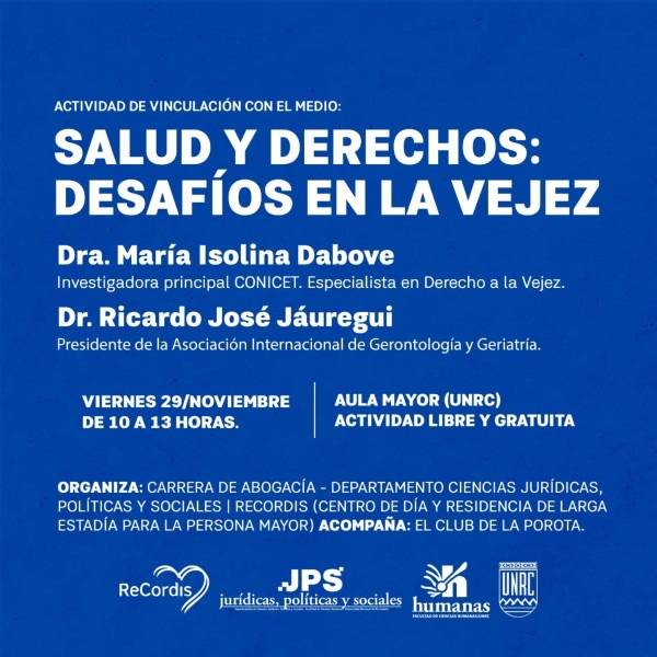 Conferencia | Salud y Derechos: desafíos en la vejez