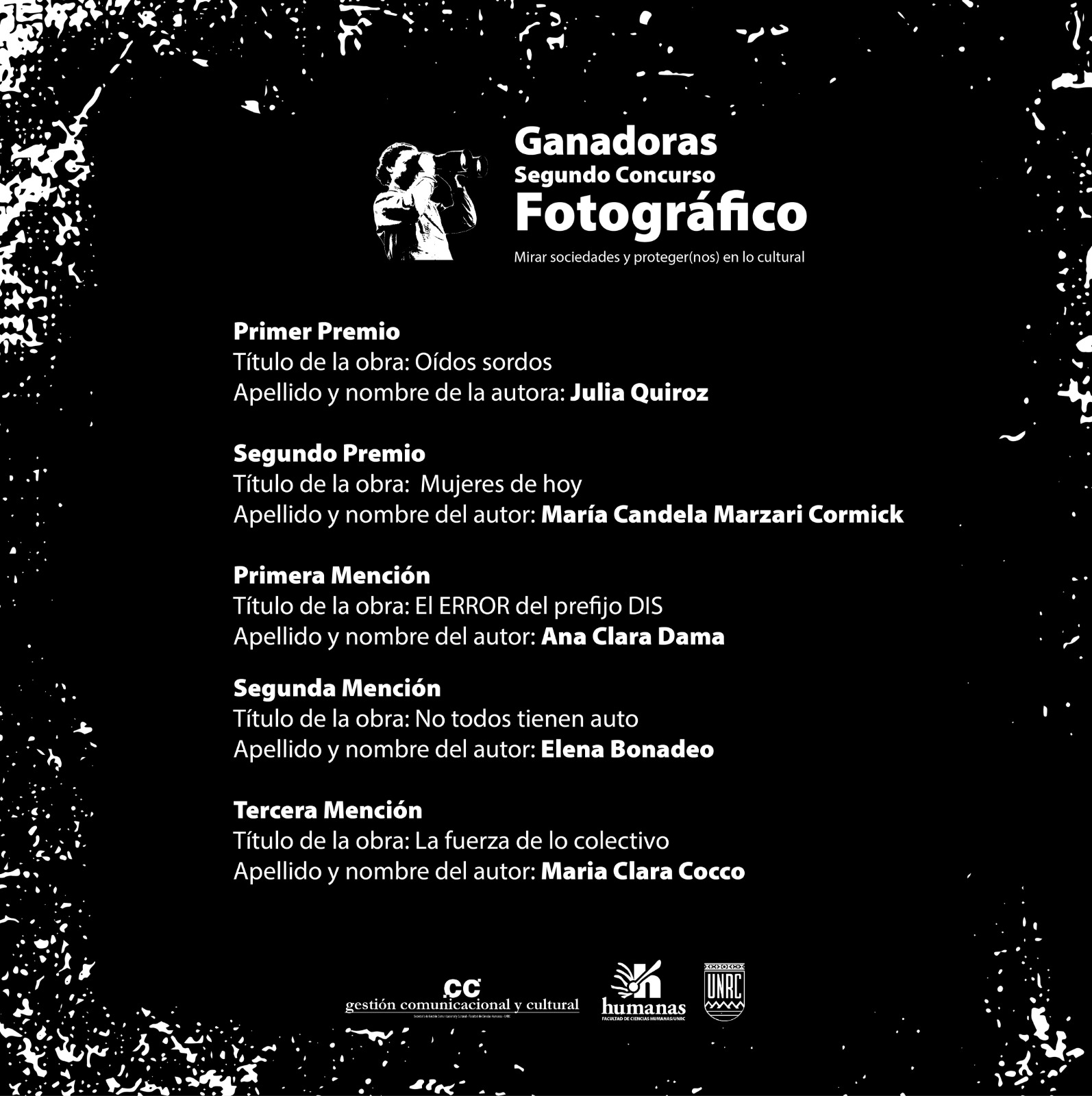 Se dieron a conocer las ganadoras del Segundo Concurso Fotográfico: Mirar sociedades y proteger(nos) en lo cultural