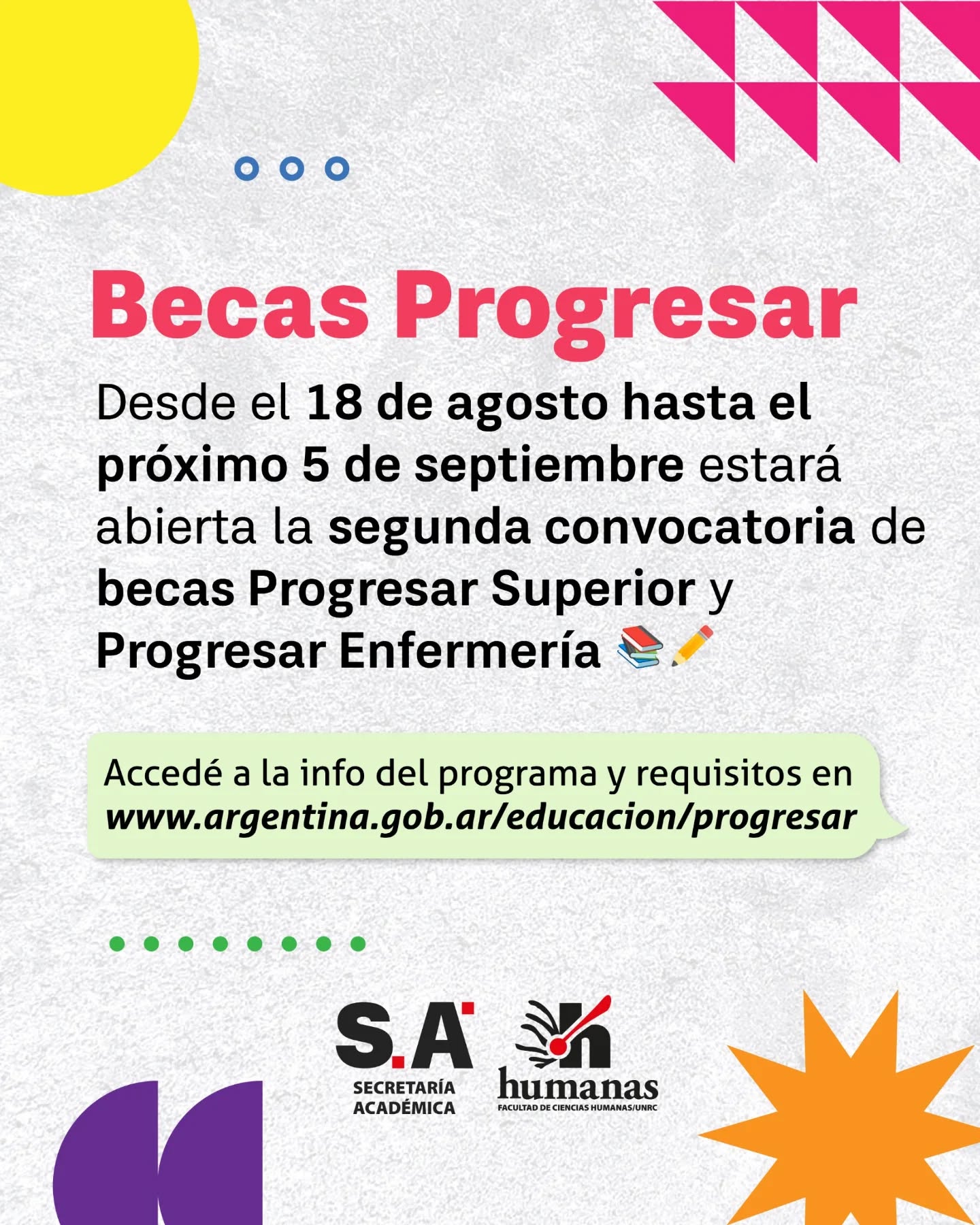 Segunda Convocatoria de Becas Progresar Superior