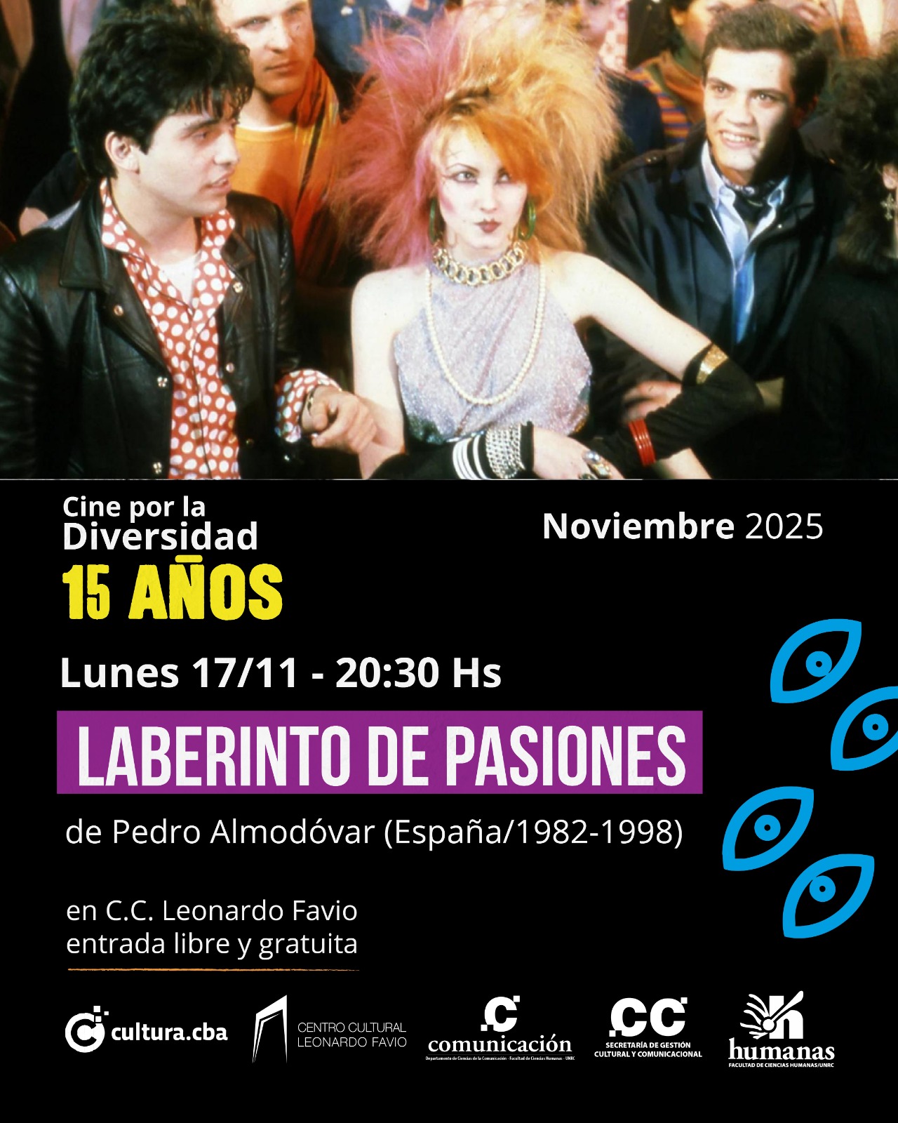 Laberinto de pasiones (Pedro Almodóvar: Dir., 1982 -98′)